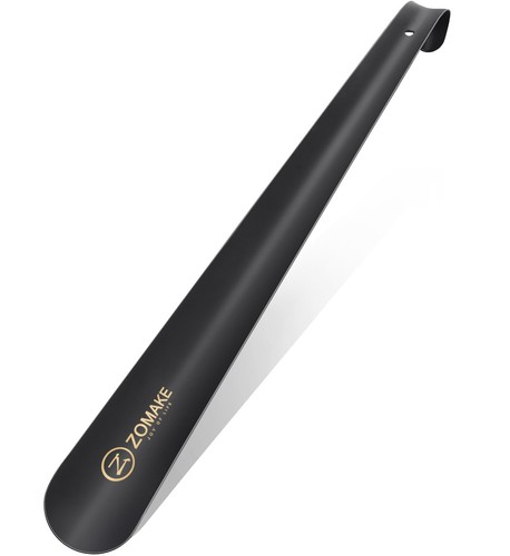 Long handled shoe horn 42cm - horn,