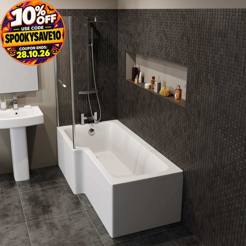 Modern shaped shower bath - l,