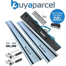 2 x 1.5m BAP Metal Guide Rails Plunge Saw + Makita Bag + Connector + 2 Clamps