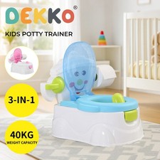Dekko 3-in-1 Kids Potty Trainer Baby Toilet Traning Seat  Toddler Safety Chair