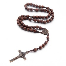 Catholic Rosary Crucifix Religious Necklaces for Women Men Beads Necklace