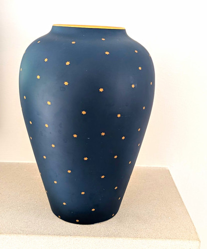 Prussian view navy blue gold - blue,