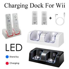 For Nintendo WII Remote Controller 2 Batteries + Charger Charging Dock Station
