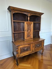 An Antique Early 20th Century Golden Oak Green Man Dresser ~Delivery Available~