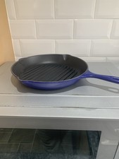 Le Creuset Blue Cast Iron Griddle Pan Size 26