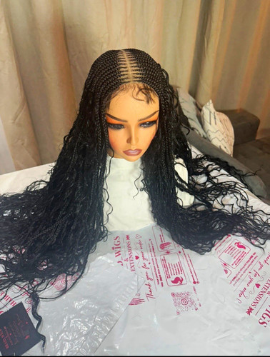 Glueless braided wigs with - wigs,