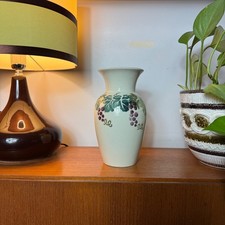 Royal Winton Toscana Vase, Grape Vine, Hand Decorated Spongeware, Vintage