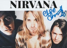 Chad Channing Hand Signed 7x5 Inch Nirvana Photo music