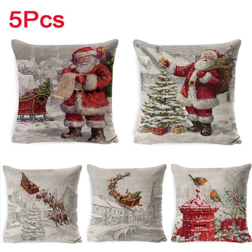 5pcs christmas pillow - christmas,