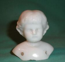 Antique rare shoulderplate doll head, glazed porcelain, 2.1", China Head Doll