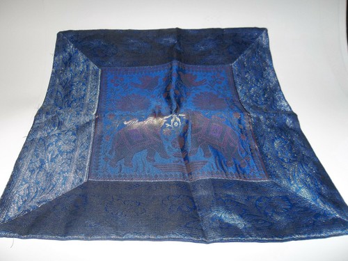 India brocade elephant cushion - elephant,