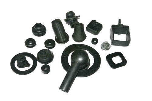 10x black rubber grommet - black,