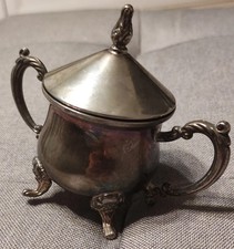 Antique Sugar Bowl In Metal