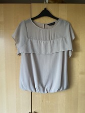 Womans Taupe Bubble Hem Top