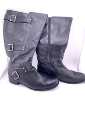 Womens Wide Calf Width Tall Moto Boots 9M - 8” Diameter