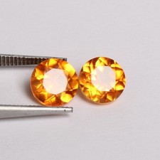 Pair orange sapphire - 7, mm