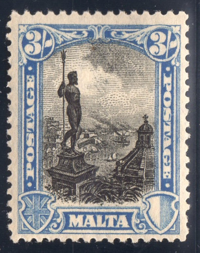 Malta 170 1925 black - 1925-26, 3/-