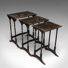 Antique Nesting Table Trio
