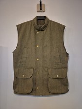 Sherwood Forest Padded Gilet Mens Large Green Tweed Wool Hunting Fishing