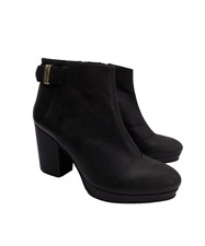 Office Boots Black Leather UK
