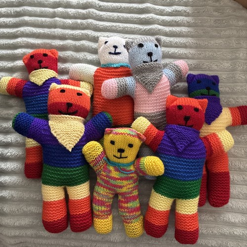 Bundle handmade knitted teddy - handmade,