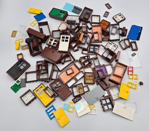 Lego brown windows and - brown,