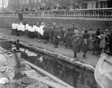 Annual procession for barges at the Grand Junction Canal in Paddin- Old Photo