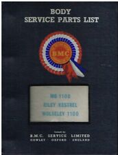 MG / RILEY KESTREL / WOLSELEY 1100 MK1 1962-67 FACTORY BODYWORK PARTS CATALOGUE