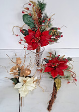 3 x CHRISTMAS FLORAL