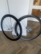 Carbon Tubular Wheelset 10 Speed 700c - Hand Built Rim Brake