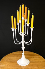 Tall white candelabra 12