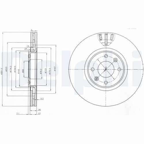 Brake disc pcs - disc, pcs.