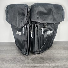 Pro Action Cycle Pannier Bags Pair Black Bicycle Rear X2