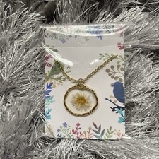 Handmade Resin Necklace Dried