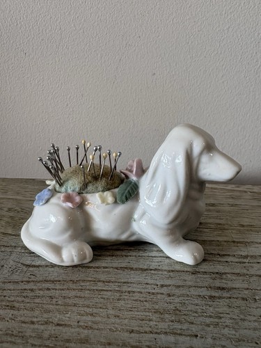 Pin cushion dachshund ceramic - pin,
