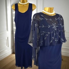 Chesca Size 18 Beaded Navy