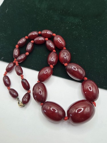 Vintage cherry amber bakelite - cherry,