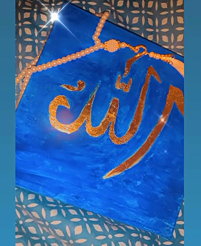 Hand painted blue - hand-painted, islamic