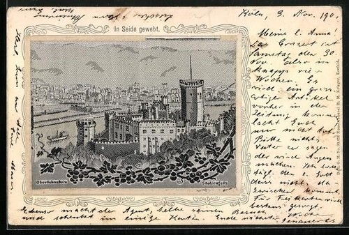 Silk postcard - , of