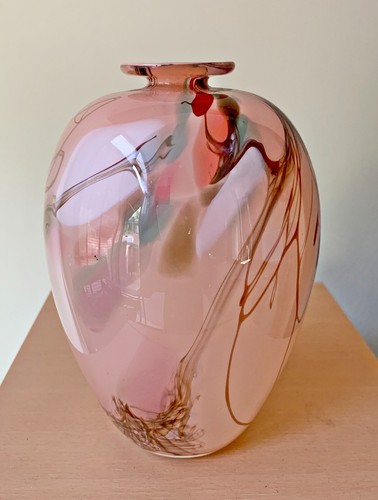 British studio glass vase - glass, by