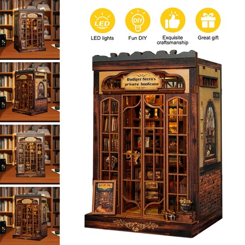 Book nook kit miniature house - book,