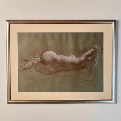 Nude life study charcoal - a,