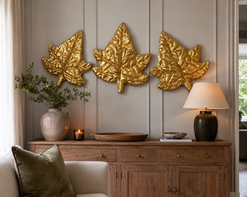 Set large gold maple - of,