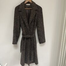Vintage Nicole Farhi Main Line Long Wool Over Coat Size 8-10 Small - Speckled