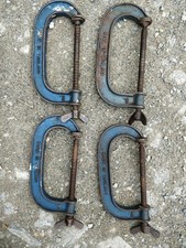 VINTAGE OLD 4X RECORD NO 6  G CLAMPS TOOL 6" FINE THREAD BRITISH WOODWORKING