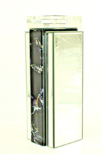 Large Julien Macdonald Mirrored & Black 'Marble' Candle Stick / T Light Holder