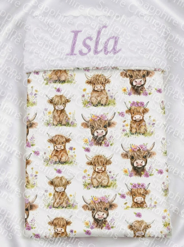 Highland cow baby girls pink - highland,