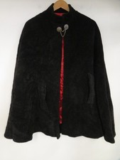 Grey - Vintage - Cape - Red Satin Lined - Silver Fastening - O/S