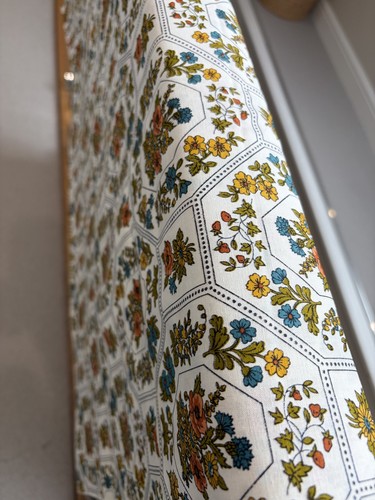 Vintage floral fabric 60s 70s - vintage,