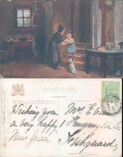 Woman child and dog - , in